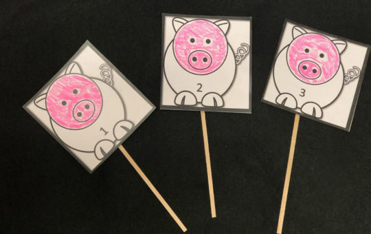 The Curious Case of The Three Little Pigs Stick Puppets