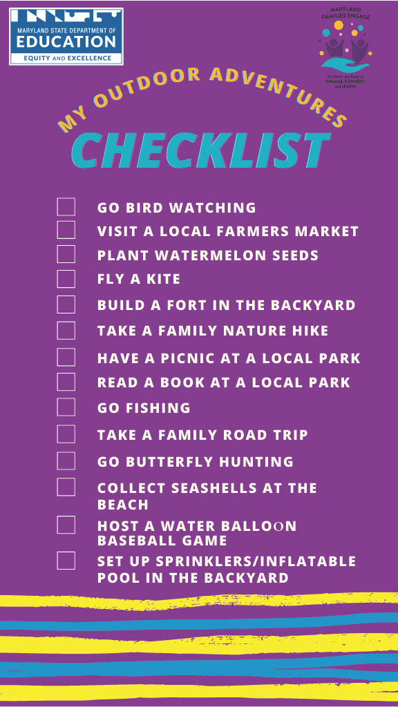 Outdoor Adventures Checklist