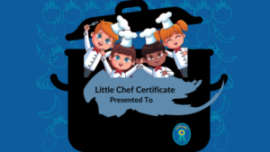 Little Chef Certificate Featuring little chefs.